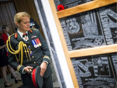 The Canadian Armed Forces paid tribute to Canada's Fallen in Afghanistan during a rededication ceremony of the Kandahar Cenotaph in the Afghanistan Memorial Hall at the National Defence Headquarters, Saturday August 17, 2019. Governor General Julie Payette takes a tour through the Afghanistan Memorial Hal.