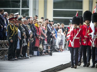 The Canadian Armed Forces paid tribute to Canada's Fallen in Afghanistan during a rededication ceremony of the Kandahar Cenotaph in the Afghanistan Memorial Hall at the National Defence Headquarters, Saturday, August 17, 2019.