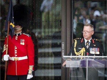 General Jonathan Vance, Chief of Defence Staff, during a heartfelt speech, Saturday.