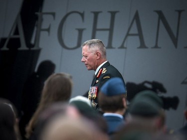 General Jonathan Vance, Chief of Defence Staff, after a heartfelt speech Saturday.