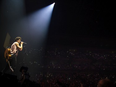 Shawn Mendes performed Sunday at the Canadian Tire Centre.