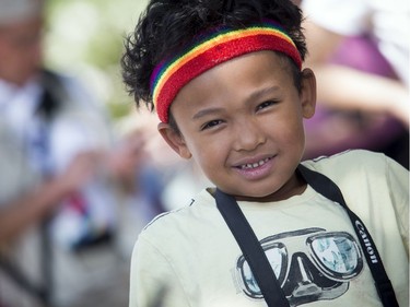 The Ottawa Dyke March 2019 took place on Saturday starting at the Canadian Tribute to Human Rights on Elgin. Six-year-old Khai-Tri Ngo was there with his mom and sister.