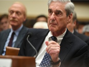 Former Special Prosecutor Robert Mueller listens to questions as he testifies before Congress on July 24, 2019, in Washington, DC.