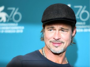 US actor Brad Pitt attends a photocall on August 29, 2019 for the film "Ad Astra" during the 76th Venice Film Festival at Venice Lido.