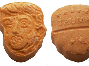 Ecstasy tablets shaped like the head of US President Donald Trump