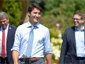 Prime Minister Justin Trudeau, in Niagara-on-the-Lake Wednesday, addressed questions about the ethics commissioner's report.