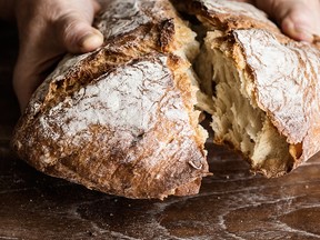 Sourdough bread is a fermented food that relies on a combination of bacteria and yeast.