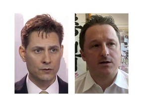 Michael Kovrig (left) and Michael Spavor, the two Canadians who have now been detained in China for more than a year.