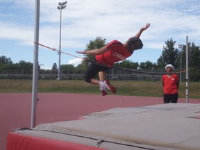 High jump is one of seven events for Ottawa's Marie-Eve Chainey at her first World Transplant Games.