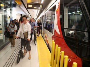 The media and local politicians were taken on a LRT ride in Ottawa Friday August 23, 2019.