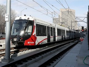 LRT near the University of Ottawa in Ottawa, May 7, 2019.