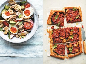 Salade Niçoise, left, and tomato and tapenade tart from Provençal.