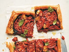 Tomato and tapenade tart from Provençal.