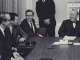 Former prime minister Lester Pearson, at right, with Ian Smillie on the far left.