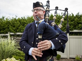 Champion bagpiper Andrew Hayes.