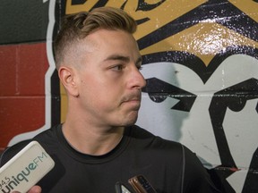 Jean Gabriel Pageau talks to media as the Ottawa Senators begin training camp with medicals and fitness testing.