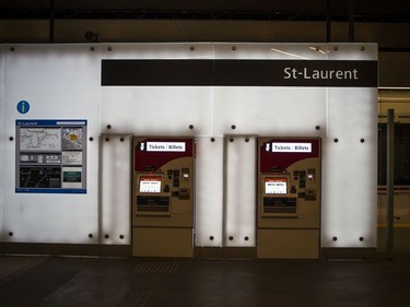 Day two of the light-rail transit had commuters and the general public out checking out the LRT system Sunday September 15, 2019. Ticket booths at the St. Laurent Station.