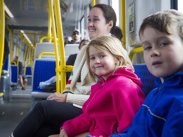 Day two of the light-rail transit had commuters and the general public out checking out the LRT system Sunday September 15, 2019. Beth Turner, five-year-old Daisy Turner, and seven-year-old Charlie Turner were excited for their first train ride.
