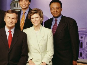 FILES: THIS WEEK-ABC News' Sunday Morning news program anchored by Sam Donaldson and Cokie Roberts (seated)