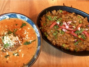 Vegetarian curry and eggplant, at Last Train to Delhi, pic by Peter Hum