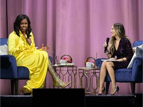 Actress Sarah Jessica Parker was the moderator for a Michelle Obama book tour event in Brooklyn last January.