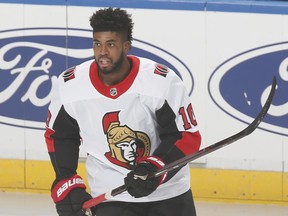 Anthony Duclair, shown here in a file photo, scored an empty-net goal for Ottawa on Tuesday night.