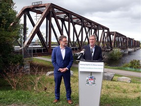 Mayor Jim Watson and the Mayor of Gatineau, Maxime Pedneaud-Jobin held a press conference near the Prince of Wales bridge in September. Can they plan together in meaningful ways?