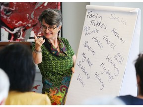 Sally Knocker gives a seminar at the Glebe Centre, which is adopting the "butterfly care" model.