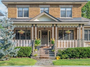 The front porch at 280 Second Ave. sets the gorgeous stage.