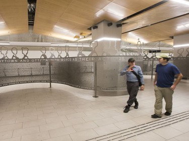 Artwork in the Lyon Station as the LRT officially opens on September 14, 2019 complete with ceremonies at Tunney's Pasture.