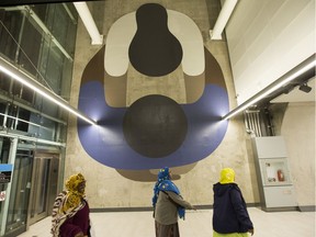 Artwork on the walls of Lyon Station.