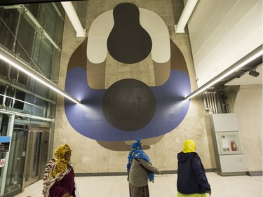 Artwork on the walls of Lyon Station as the LRT officially opens on September 14, 2019 complete with ceremonies at Tunney's Pasture.