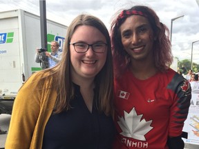 Ashley Meijer and Armonía Joachim, University of Ottawa students.