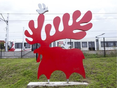 Artwork outside the Pimisi Station as the LRT is seen in operation on day 2 of the system up and running.