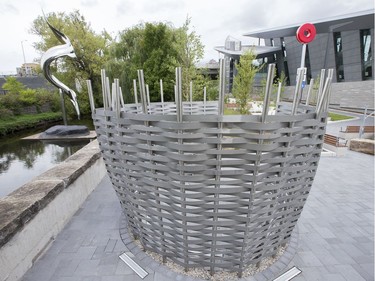 Artwork outside the Pimisi Station as the LRT is seen in operation on day 2 of the system up and running.