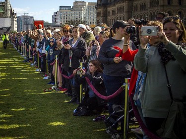 The Police and Peace Officers' 42nd annual Memorial Service was held Sunday, Sept. 29, 2019, on Parliament Hill. People lined the length of Parliament Hill to watch the officers march and take part in the service Sunday.
