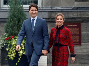 FILE: Prime Minister Justin Trudeau and his wife, Sophie Grégoire Trudeau.