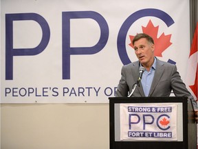 Leader of the People's Party of Canada Maxime Bernier campaigns in Fredericton, New Brunswick, Canada, September 17, 2019.