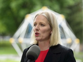CP-Web.  Minister of Environment and Climate Change, Catherine McKenna, makes an announcement on how the federal government will allocate a portion of the proceeds collected as a result of carbon pollution pricing during a press conference in Ottawa on Tuesday, June 25, 2019.