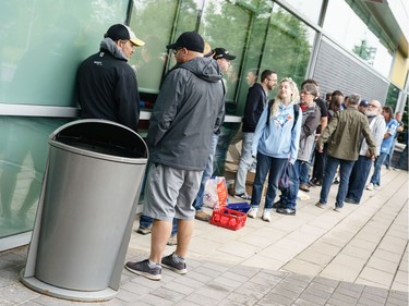 People started lining up at 8am for a 10am sell off of a record collection by the Friends of the Ottawa Public Library, at the James Bartleman Archives.