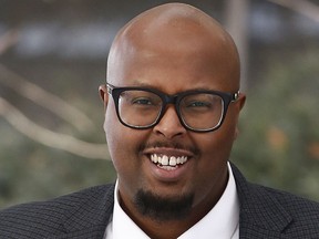 Liban Gure leaves the Ottawa courthouse in January 2019.