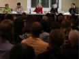 Ottawa Centre candidates Green Party Angela Keller-Herzog, Peoples Party of Canada Merylee Sevilla, Liberal Catherine McKenna, Progressive Conservative Carol Clemenhagen and NDP Emilie R. Taman during a political debate at the Glebe Community Centre  Wednesday Sept 25, 2019.