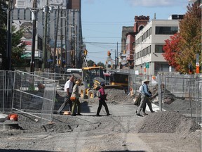 Construction on Elgin Street in Ottawa Tuesday Sept 17, 2019.