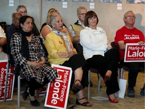Liberal candidate for Marie-France Lalonde (in white) In Orléans Thursday Sept 19.