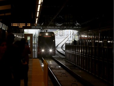 Ottawa's new LRT system was up and running for the public for the first time in Ottawa Saturday Sept 14, 2019. A train arrives at Cyrville Station Saturday.   Tony Caldwell,