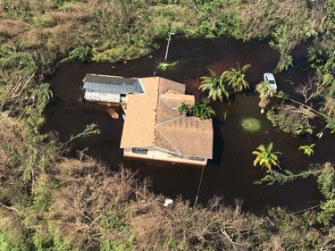 An aerial photo of damage from Hurricane Dorian to a neighborhood on Grand Bahama Island, Bahamas September 4, 2019.
