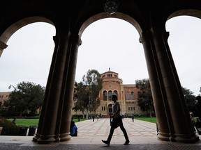 A student on the UCLA campus in 2012.