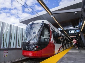 A train pulls into the Pimisi Station as the LRT officially opens on September 14, 2019.