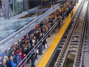 Commuters at the Tunney's Pasture station earlier this week. For people with mental health challenges or disabilities, it would have been a very tough week.