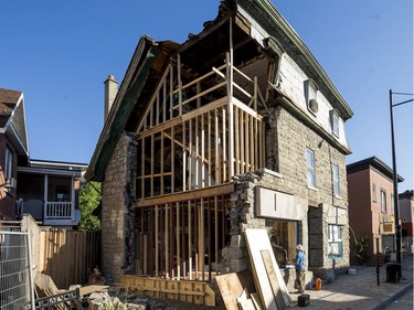Work continues to stabilize Magee House at 1119 Wellington St. W. In Ottawa. August 15, 2019.